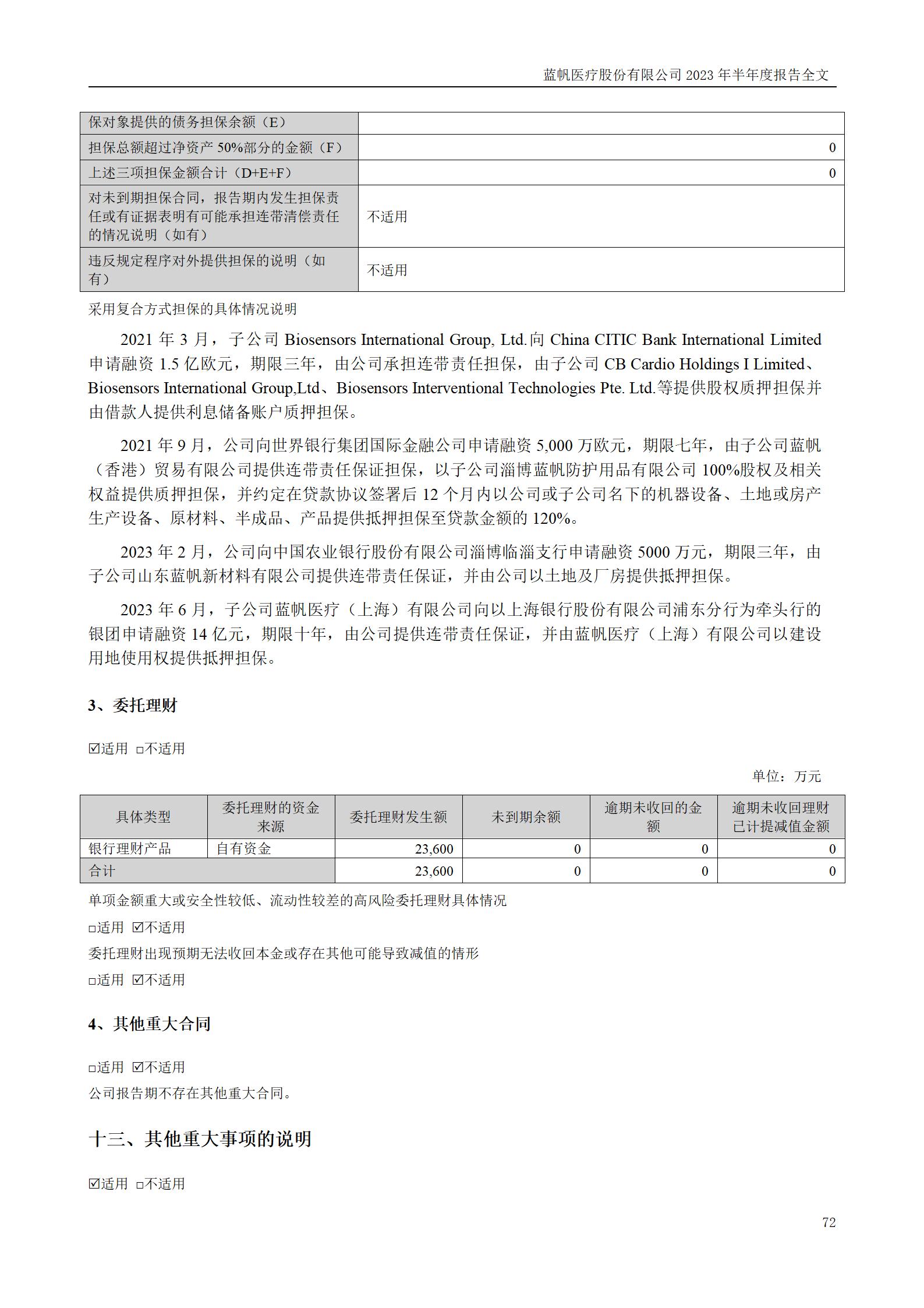 bob电竞竞技
医疗股份有限公司2023年半年度报告_72