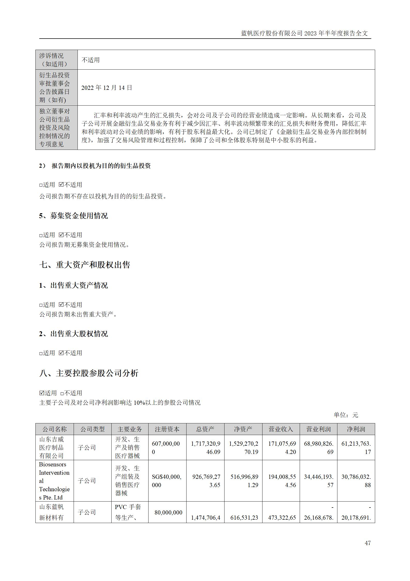 bob电竞竞技
医疗股份有限公司2023年半年度报告_47