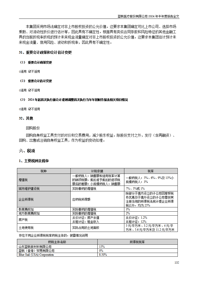 bob电竞竞技
医疗股份有限公司2024年半年度报告_132